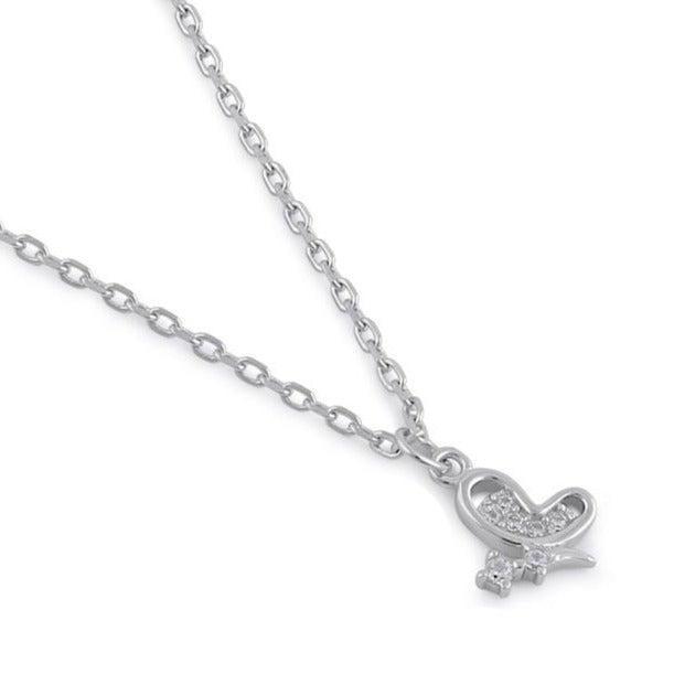 sterling silver clear cz dainty butterfly necklace sterling silver clear cz dainty butterfly necklace