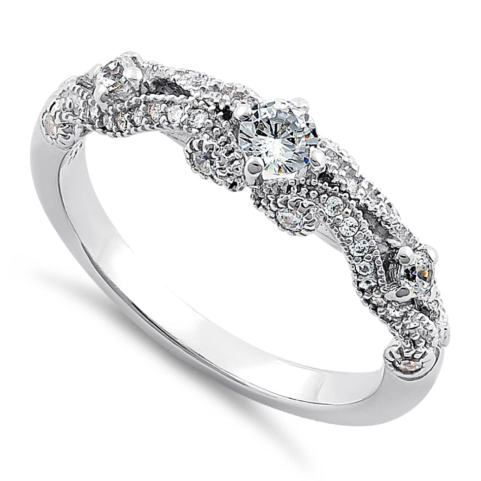 sterling silver regal round cut clear cz engagement ring sterling silver regal round cut clear cz engagement ring