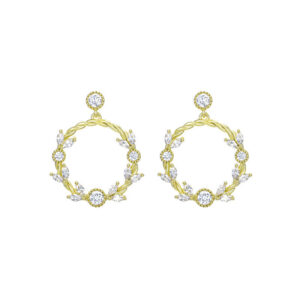 vintage light luxury wreath earrings