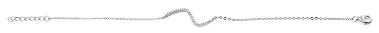 sterling silver cascading wave clear cz bracelet sterling silver cascading wave clear cz bracelet