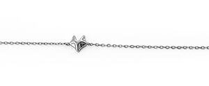 sterling silver fox bracelet