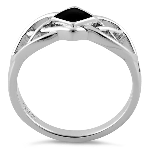 sterling silver synthetic black onyx celtic ring sterling silver synthetic black onyx celtic ring