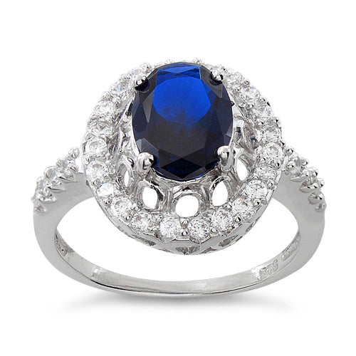 sterling silver blue sapphire halo cushion cut cz ring sterling silver blue sapphire halo cushion cut cz ring