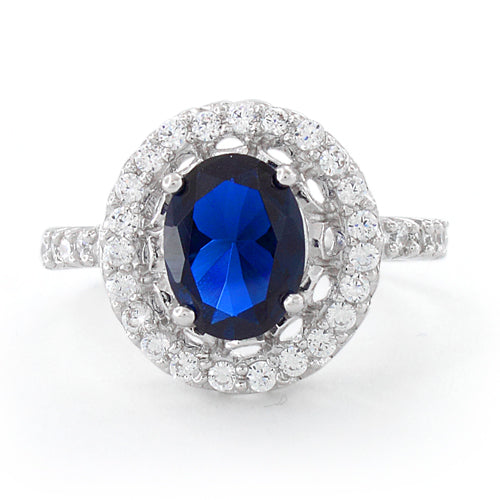 sterling silver blue sapphire halo cushion cut cz ring sterling silver blue sapphire halo cushion cut cz ring