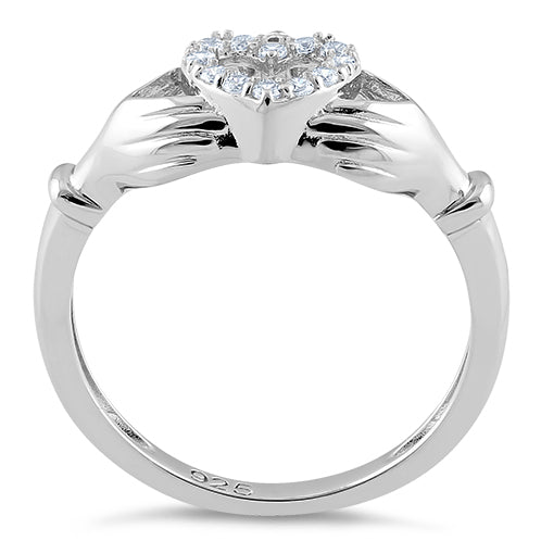 sterling silver claddagh cz ring sterling silver claddagh cz ring
