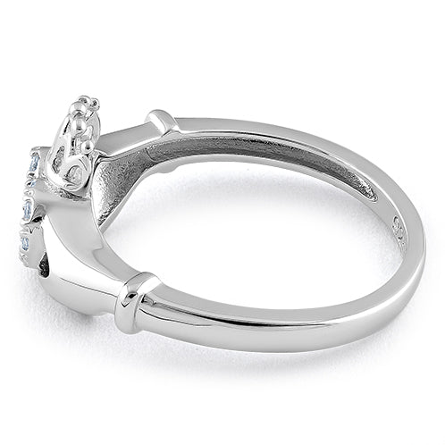 sterling silver claddagh cz ring sterling silver claddagh cz ring