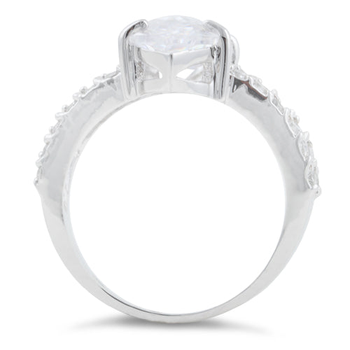 sterling silver clear marquise cz ring sterling silver clear marquise cz ring