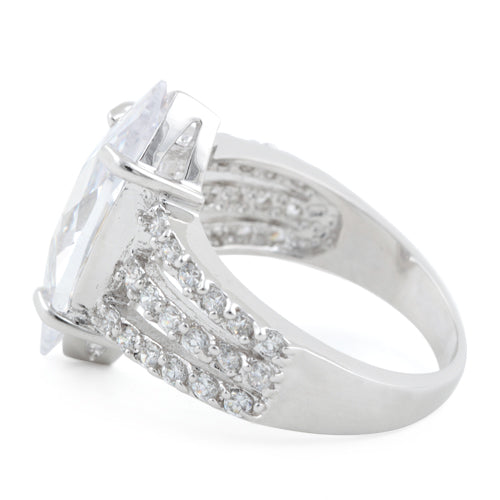 sterling silver clear marquise cz ring sterling silver clear marquise cz ring