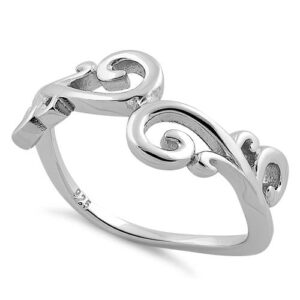 sterling silver connecting vines ring