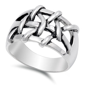sterling silver cross stitch ring