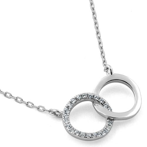 sterling silver double halo cz necklace sterling silver double halo cz necklace