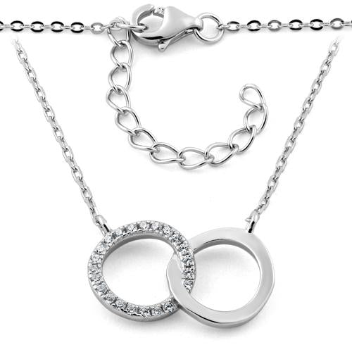 sterling silver double halo cz necklace sterling silver double halo cz necklace