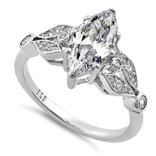 sterling silver elegant marquise cut clear cz engagement ring sterling silver elegant marquise cut clear cz engagement ring