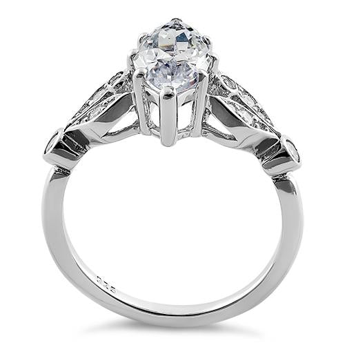 sterling silver elegant marquise cut clear cz engagement ring sterling silver elegant marquise cut clear cz engagement ring