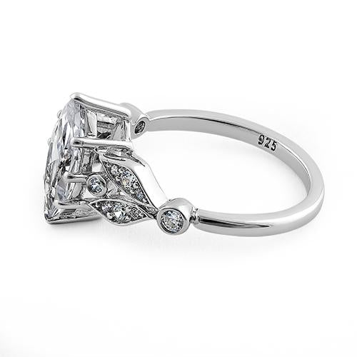 sterling silver elegant marquise cut clear cz engagement ring sterling silver elegant marquise cut clear cz engagement ring