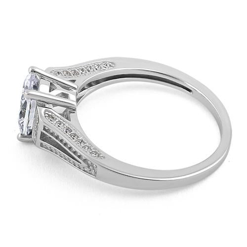 sterling silver elegant oval clear cz ring sterling silver elegant oval clear cz ring