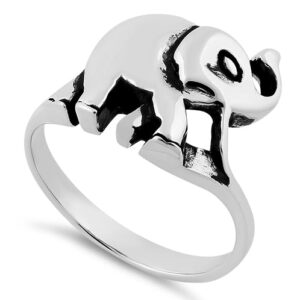 sterling silver elephant ring
