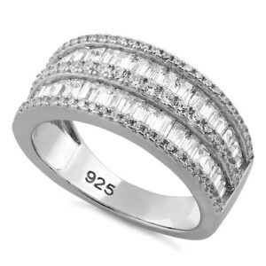 sterling silver exquisite cz ring