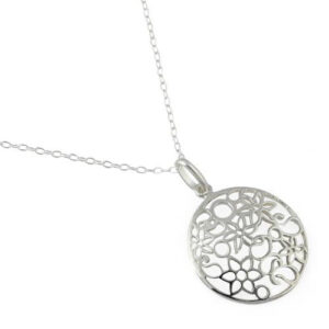 sterling silver flowering necklace