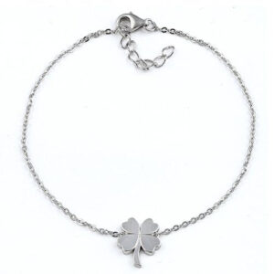 sterling silver four leaf clover bracelet