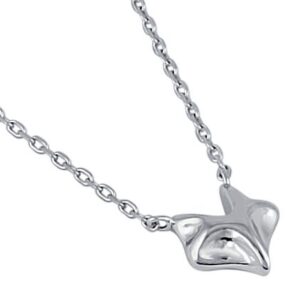sterling silver fox necklace