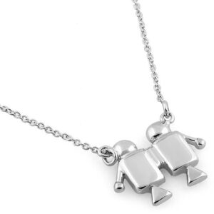 sterling silver gemini zodiac sign necklace