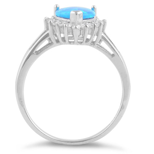 sterling silver heart blue lab opal cz ring sterling silver heart blue lab opal cz ring