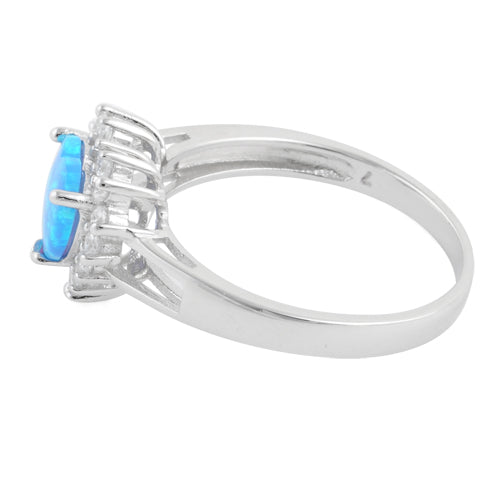 sterling silver heart blue lab opal cz ring sterling silver heart blue lab opal cz ring