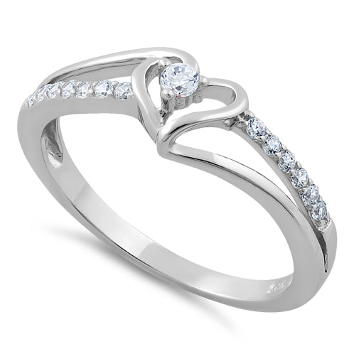 sterling silver heart cz ring sterling silver heart cz ring