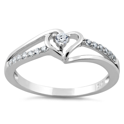 sterling silver heart cz ring sterling silver heart cz ring