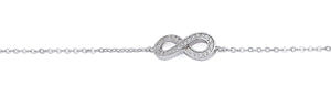 sterling silver infinity clear cz bracelet