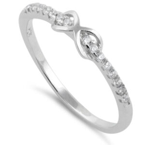 sterling silver infinity cz ring