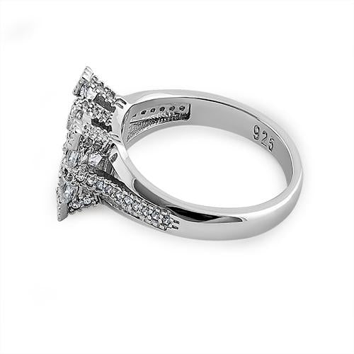 sterling silver modern asscher cut clear cz engagement ring sterling silver modern asscher cut clear cz engagement ring
