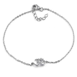 sterling silver om bracelet