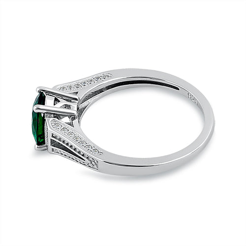 sterling silver oval emerald cz ring sterling silver oval emerald cz ring