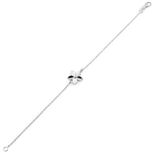 sterling silver plumeria bracelet