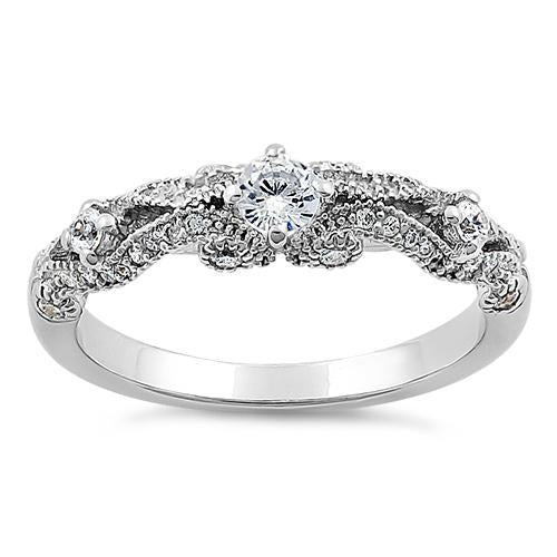 sterling silver regal round cut clear cz engagement ring sterling silver regal round cut clear cz engagement ring