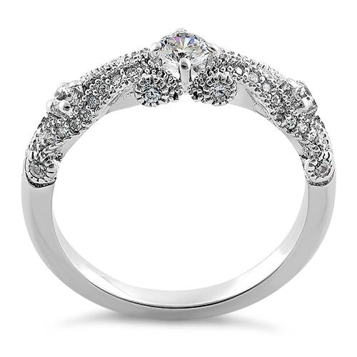 sterling silver regal round cut clear cz engagement ring sterling silver regal round cut clear cz engagement ring