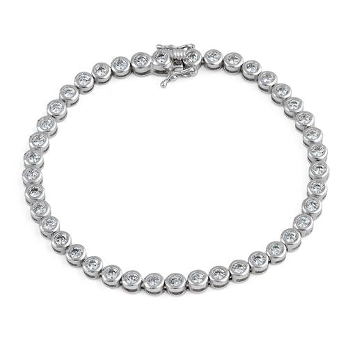 sterling silver round clear cz tennis bracelet sterling silver round clear cz tennis bracelet