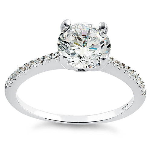 sterling silver round cut cz ring sterling silver round cut cz ring