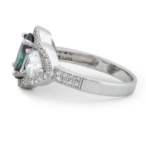 sterling silver round rainbow topaz cz ring sterling silver round rainbow topaz cz ring