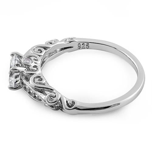 sterling silver timeless round cut clear cz engagement ring sterling silver timeless round cut clear cz engagement ring