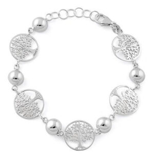 sterling silver tree of life bracelet