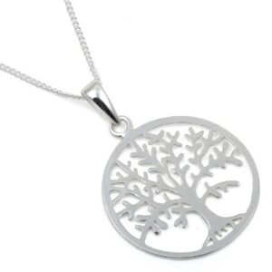 sterling silver tree of life 16" necklace