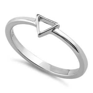sterling silver triangle ring