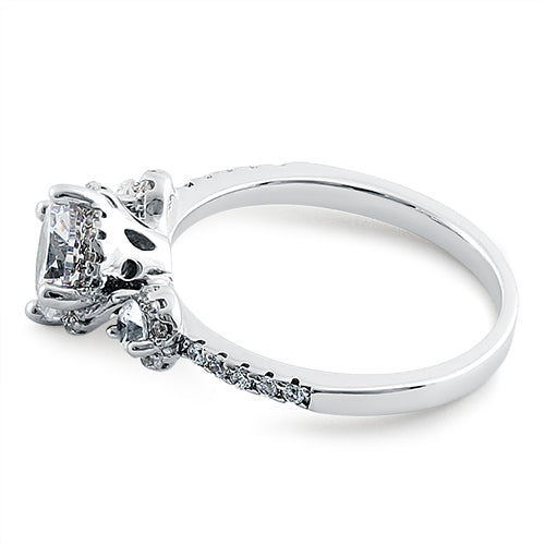 sterling silver triple round cz ring sterling silver triple round cz ring