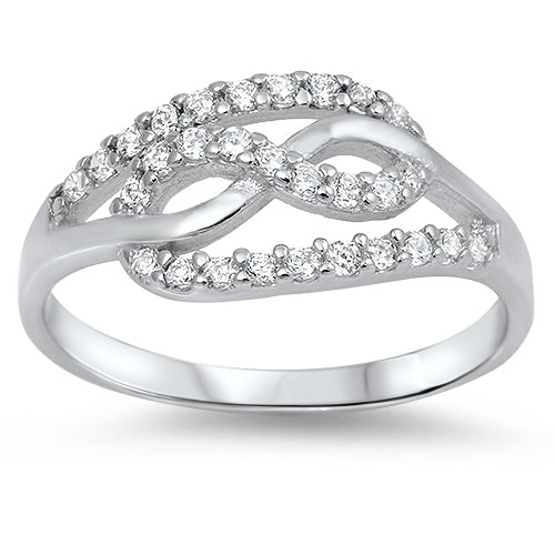 sterling silver unique infinity cz ring sterling silver unique infinity cz ring